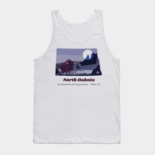 USA State of North Dakota Psalm 2:8 - My Inheritance and possession Tank Top